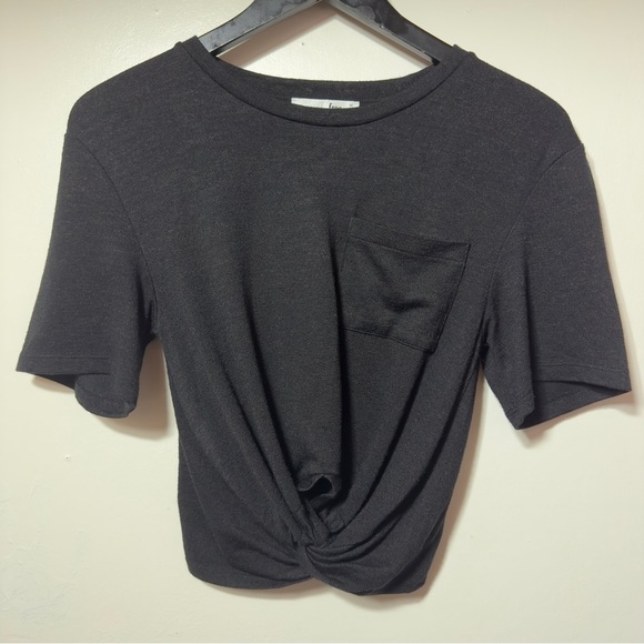 Aritzia Wilfred Free  Subah Shirt Twist  Knot Black Women Size M - Picture 1 of 5